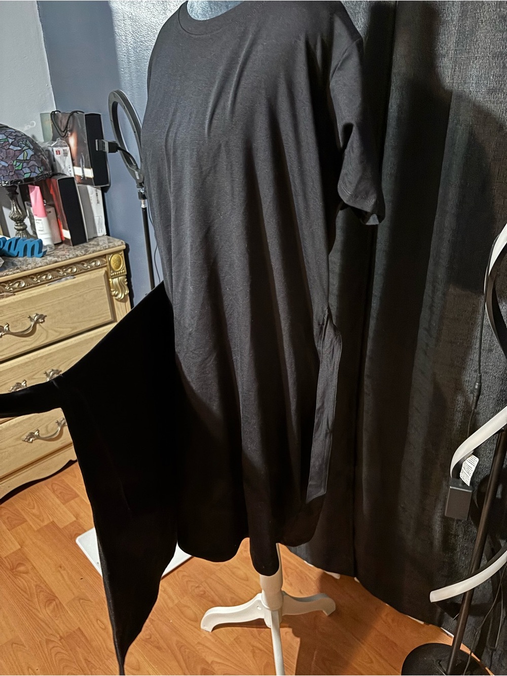 Threads 4 Thought Black Tie-Wrap Short Sleeve Mini Dress - Picture 4 of 6